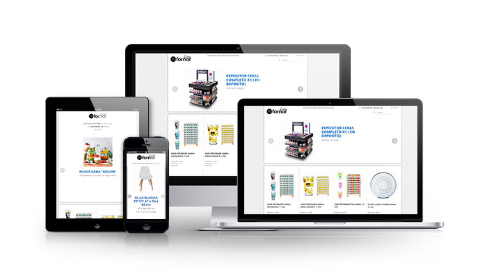 Mockup multidispositivo web Fornor
