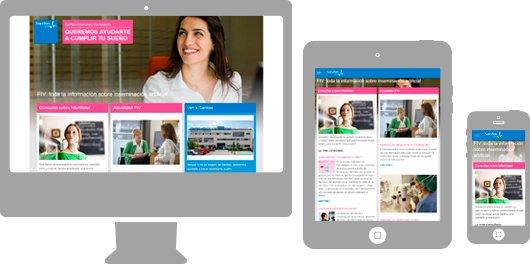Mockup multidispositivo microsite a medida Sanitas