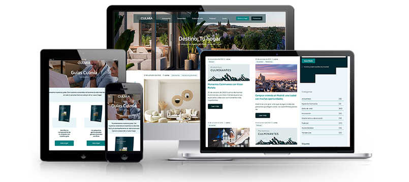 Web de Culmia multidispositivo