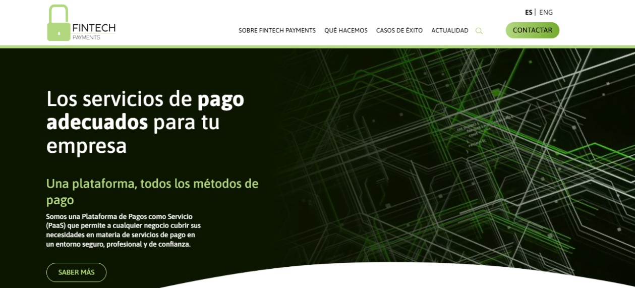 Cabecera web Fintech Payments