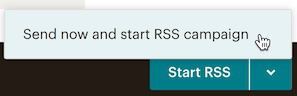 Haz clic en el botón  Start RSS para iniciar la campaña RSS